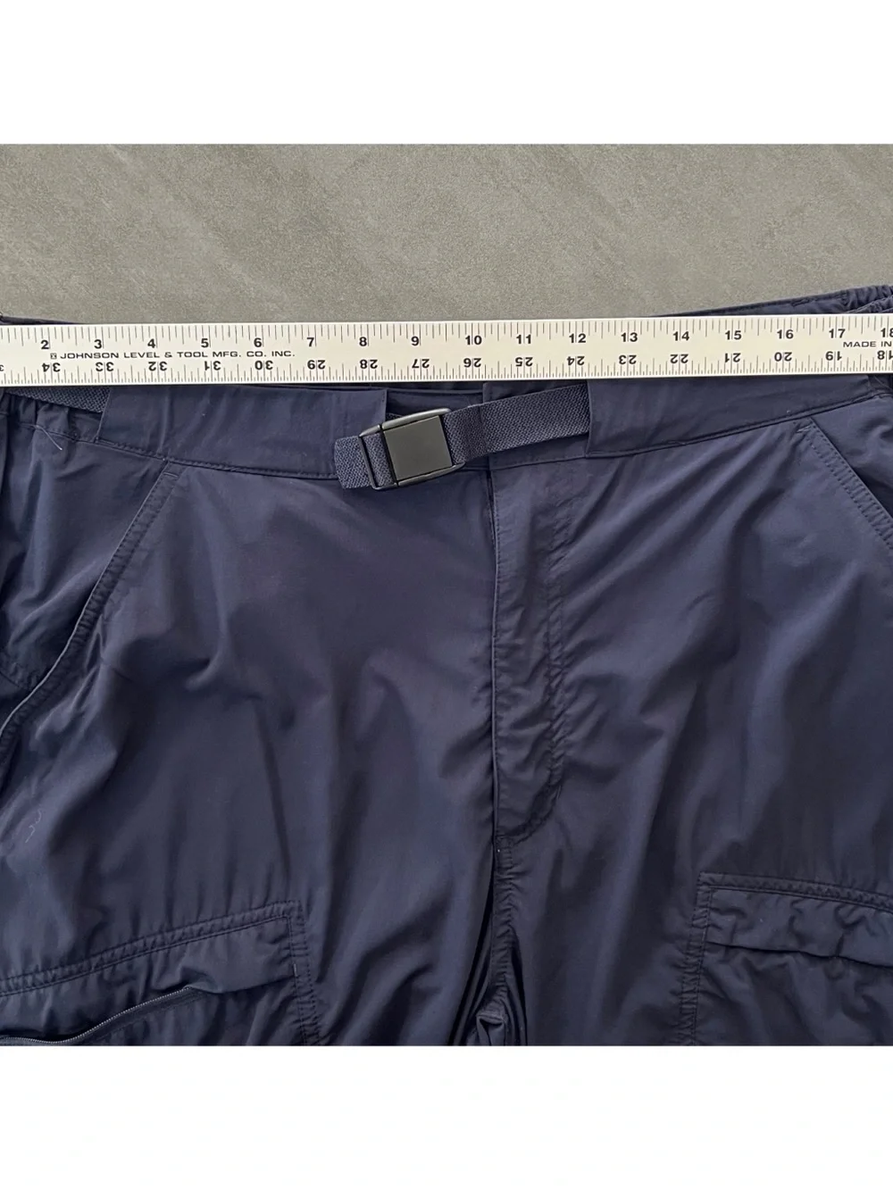 Free Soldier Tactical Navy Blue Belted Cargo Pants Men’s Size 38x30 Lightweight